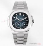 PPF V2 Super Clone Patek Philippe Nautilus Power Reserve Stainless Steel Blue Face